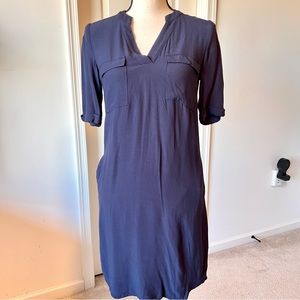 BODEN Double Pocket Navy Blue Shirt Dress—SZ. 4